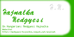 hajnalka medgyesi business card